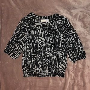 NWOT Chico’s Printed Sheer Blouse